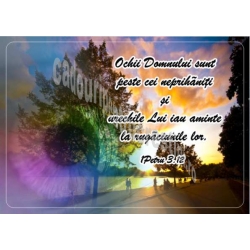 Poster A3, Ochii Domnului sînt peste cei neprihăniți